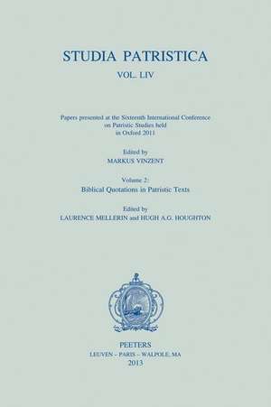 Studia Patristica. Vol. LIV - Papers Presented at the Sixteenth International Conference on Patristic Studies Held in Oxford 2011: Biblical de Hag Houghton