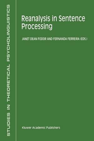 Reanalysis in Sentence Processing de J. Fodor