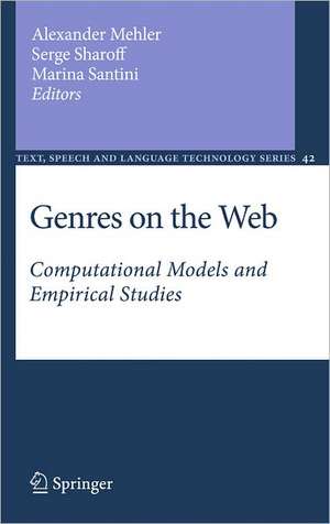 Genres on the Web: Computational Models and Empirical Studies de Alexander Mehler