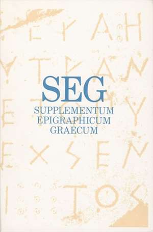 Supplementum Epigraphicum Graecum, Volume XLIII (1993) de H. W. Pleket