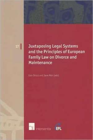 Juxtaposing Legal Systems and the Principles of European Family Law on Divorce and Maintenance