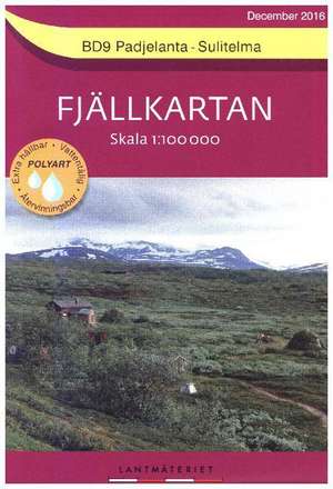 Fjällkartan 1:100 000 BD9 Padjelantan - Sulitelma