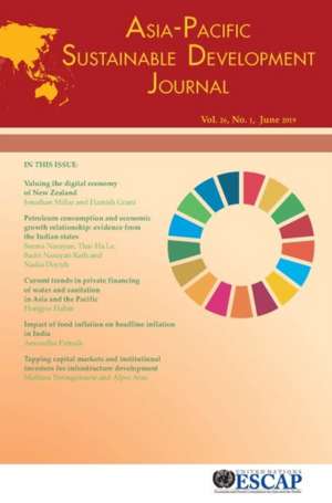 Asia-Pacific Sustainable Development Journal 2019, Issue No. 1 de United Nations