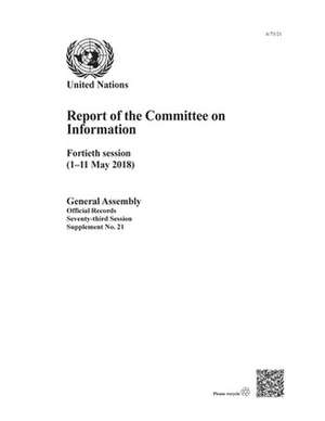 Report of the Committee on Information de United Nations Publications