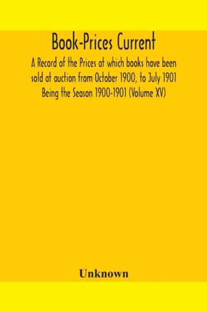 Book-Prices Current de Unknown