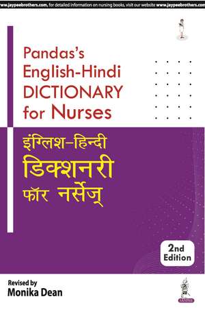 Panda's English-Hindi Dictionary for Nurses de Monika Dean