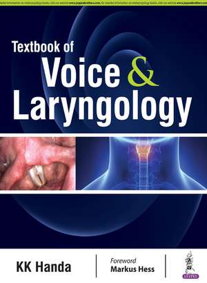 Textbook of Voice & Laryngology de KK Handa