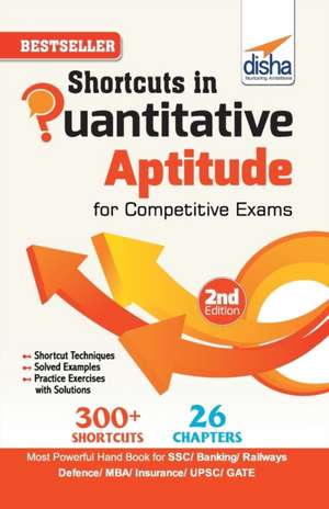 Shortcuts in Quantitative Aptitude for Competitive Exams 2nd Edition de Disha Publication