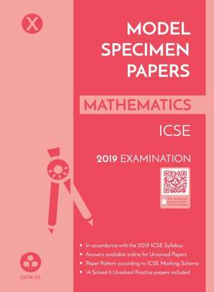 Model Specimen Papers for Mathematics de Oswal Publishers