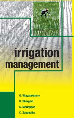 Irrigation Management de G. Vijayalakshmy