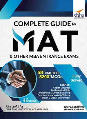 Complete Guide for MAT and other MBA Entrance Exams 4th Edition de Disha Experts