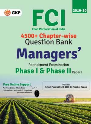 FCI Manager Phase I & Phase II (Paper 1) - Chapterwise Question Bank (English) de Gkp