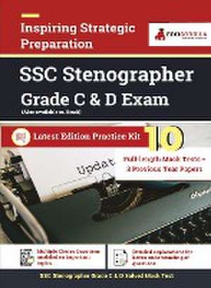 SSC Stenographer Grade C and D Exam 2023 (English Edition) - 8 Full Length Mock Tests and 3 Previous Year Papers (2200 Solved Questions) with Free Access to Online Tests de Edugorilla Prep Experts