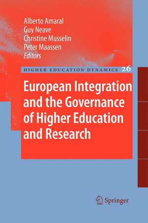 European Integration and the Governance of Higher Education and Research de Alberto Amaral