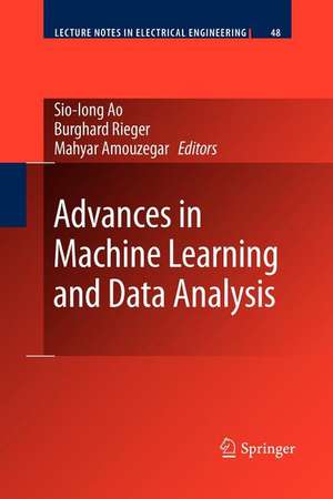 Advances in Machine Learning and Data Analysis de Mahyar Amouzegar