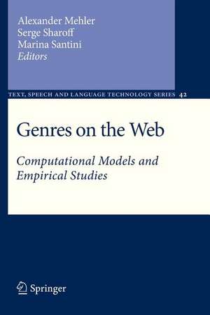 Genres on the Web: Computational Models and Empirical Studies de Alexander Mehler