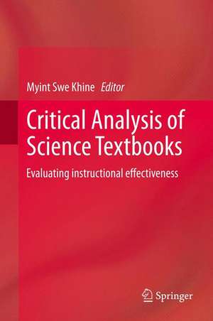 Critical Analysis of Science Textbooks: Evaluating instructional effectiveness de Myint Swe Khine