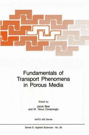 Fundamentals of Transport Phenomena in Porous Media de Jacob Bear