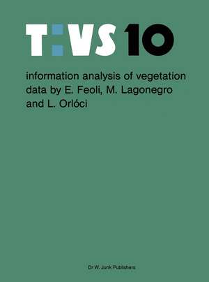 Information analysis of vegetation data de E. Feoli