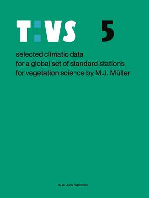 Selected climatic data for a global set of standard stations for vegetation science de M.J. Muller