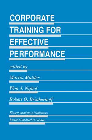 Corporate Training for Effective Performance de Martin Mulder