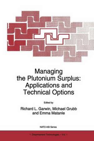 Managing the Plutonium Surplus: Applications and Technical Options de Richard L. Garwin