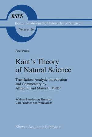 Kant’s Theory of Natural Science de Peter Plaass