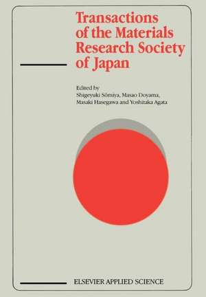 Transactions of the Materials Research Society of Japan de S. Somiya