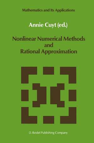 Nonlinear Numerical Methods and Rational Approximation de A. Cuyt