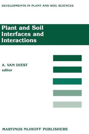 Plant and Soil Interfaces and Interactions: Proceedings of the International Symposium: Plant and Soil: Interfaces and Interactions. Wageningen, The Netherlands August 6–8, 1986 de A. van Diest