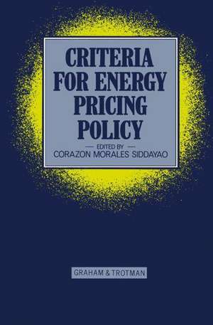 Criteria for Energy Pricing Policy de Corazon Siddayao