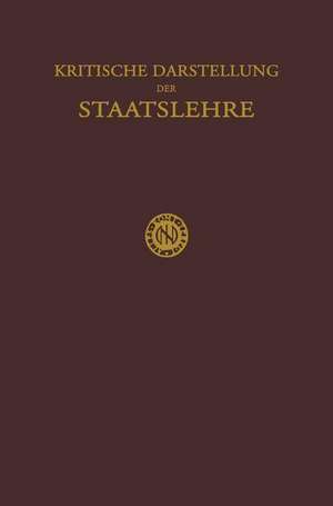 Kritische Darstellung der Staatslehre de H. Krabbe