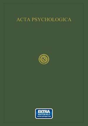 Acta Psychologica: Volume III de G. Révész