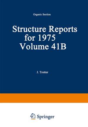 Structure Reports for 1975: Organic Section de J. Trotter