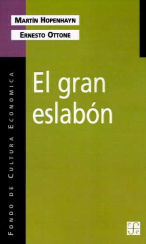 El Gran Eslabon: Educacion y Desarrollo en el Umbral del Siglo XXI de Martin Hopenhayn