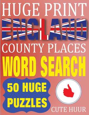 Huge Print England County Places Word Search de Cute Huur