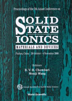 SOLID STATE IONICS de Chowdari B V R