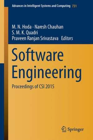 Software Engineering: Proceedings of CSI 2015 de M. N. Hoda