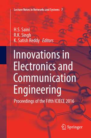 Innovations in Electronics and Communication Engineering de H S Saini