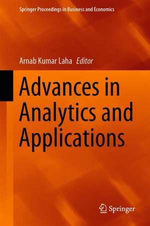 Advances in Analytics and Applications de Arnab Kumar Laha