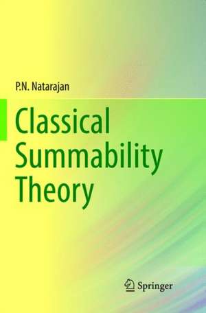 Classical Summability Theory de P. N. Natarajan