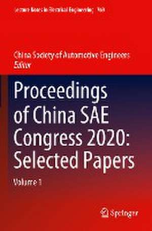 Proceedings of China SAE Congress 2020: Selected Papers de China Society of Automotive Engineers