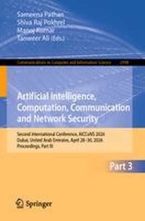 Artificial Intelligence, Computation, Communication and Network Security de Manoj Kumar