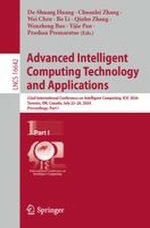Advanced Intelligent Computing Technology and Applications de De-Shuang Huang