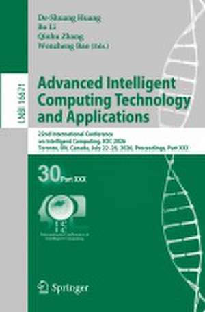 Advanced Intelligent Computing Technology and Applications de De-Shuang Huang