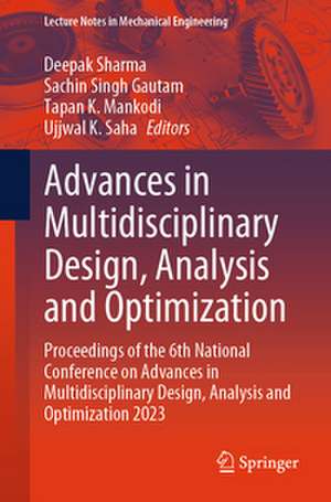 Advances in Multidisciplinary Design, Analysis and Optimization de Deepak Sharma