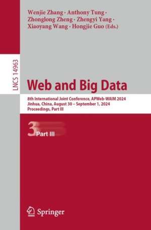 Web and Big Data de Wenjie Zhang