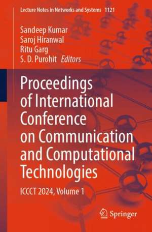 Proceedings of International Conference on Communication and Computational Technologies de Sandeep Kumar