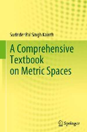 A Comprehensive Textbook on Metric Spaces de Surinder Pal Singh Kainth