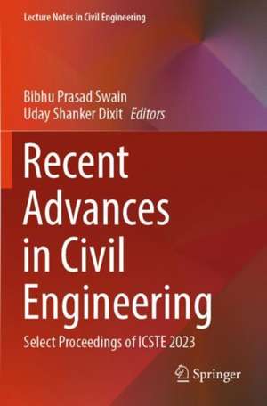 Recent Advances in Civil Engineering de Bibhu Prasad Swain